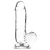 Addiction Crystal - Sugande Dildo med sugkopp (Transparent) 15cm