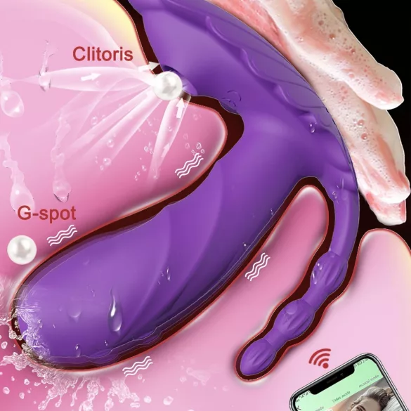 AlvUp - App‑styrd bärbar vibrator (lila)