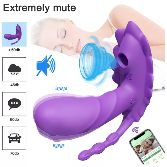 AlvUp - App‑styrd bärbar vibrator (lila)