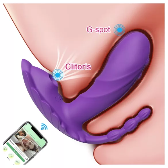 AlvUp - App‑styrd bärbar vibrator (lila)