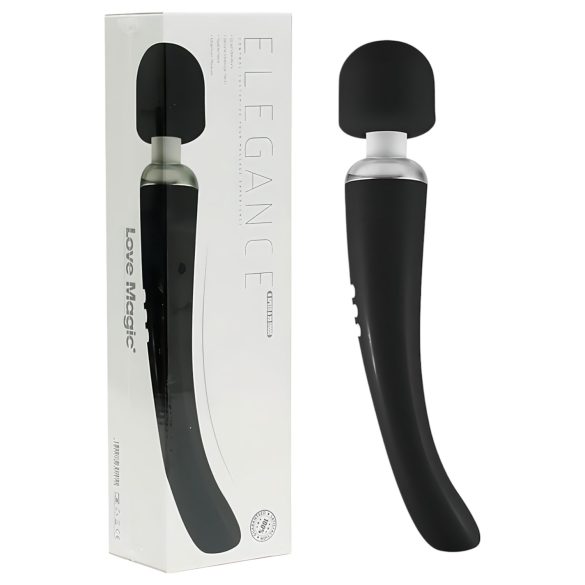 Love Magic Elegance Wand - uppladdningsbar massagevibrator - svart