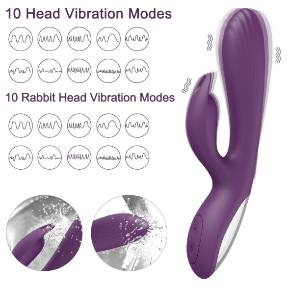 AlvUp - G-punkt vibrator med kaninöron - lila