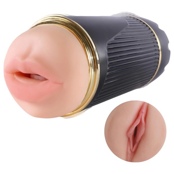 Lonely - masturbator mun och vagina - natur svart