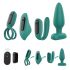 Sex HD - trådlös fjärr, 4-delad vibrator set (grön)