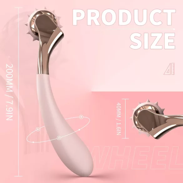 Sex HD - uppladdningsbar vibrator med prickhjul - vattentät silikon rosa