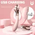 Sex HD - uppladdningsbar vibrator med prickhjul - vattentät silikon rosa
