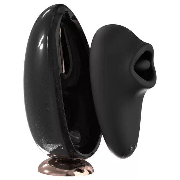 Sex HD Mirror - vibrator med värme och slickfunktion - svart