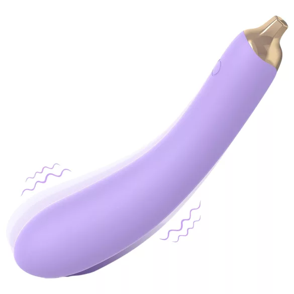 Sex HD - vibrator - böjd form - silikon lila