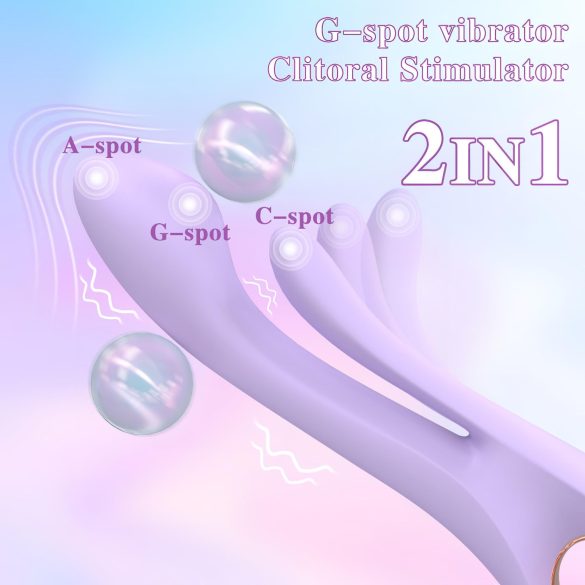 Sex HD Kaethe - rabbitvibrator med klitorisarm - silikon lila