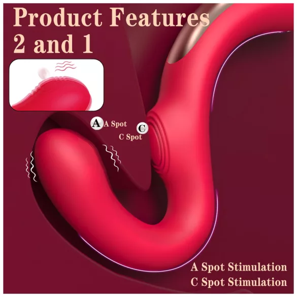 SEX HD Genie - G-punkt och klitorisstimulator - röd