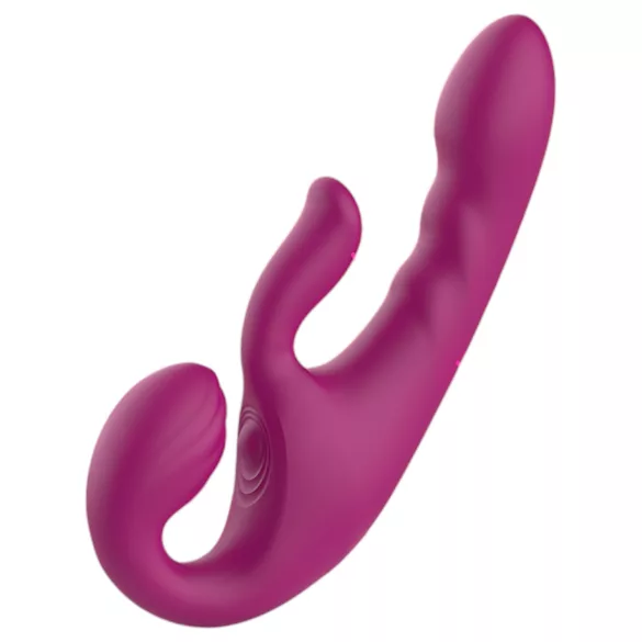 SEX HD Co-op Bliss - strap-on vibrator med klitorisstimulans - lila