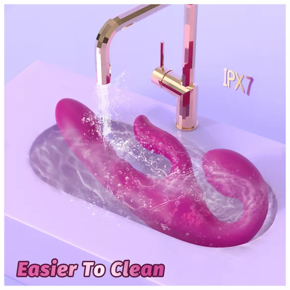 SEX HD Co-op Bliss - strap-on vibrator med klitorisstimulans - lila