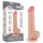 Lovetoy - dildo med pung - dubbel lager - 20,8 cm - naturfärg
