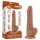 Lovetoy - dildo med pung - dubbellager - 19,5 cm - natur