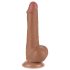 Lovetoy - dildo med pung - dubbellager - 19,5 cm - natur