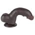 Lovetoy Sliding-Skin - testiklar tvålager dildo - 20cm (brun)