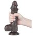 Lovetoy Sliding-Skin - testiklar tvålager dildo - 20cm (brun)