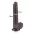 Lovetoy - dildo med sugkopp - dubbelskiktsdesign - brun 20,8 cm