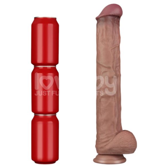 Lovetoy - dildo XXL - två lager - 36,5 cm - naturfärg