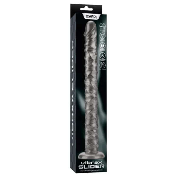 Lovetoy King Sized - stor vibrator - 40,5 cm - grå