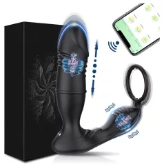   AlvUp - App‑styrd pulserande vibrator‑penisring för män (svart)