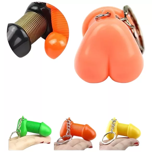 Roomfun - rolig penisnyckelring (orange)