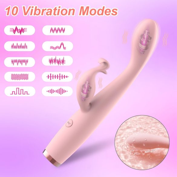 AlvUp - Rabbitvibrator med klitorisstimulator - G-punkt - rosa