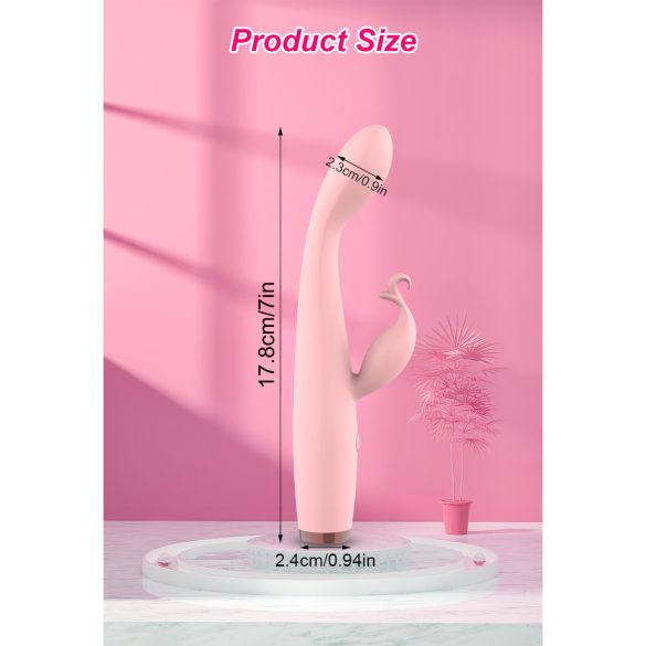 AlvUp - Rabbitvibrator med klitorisstimulator - G-punkt - rosa