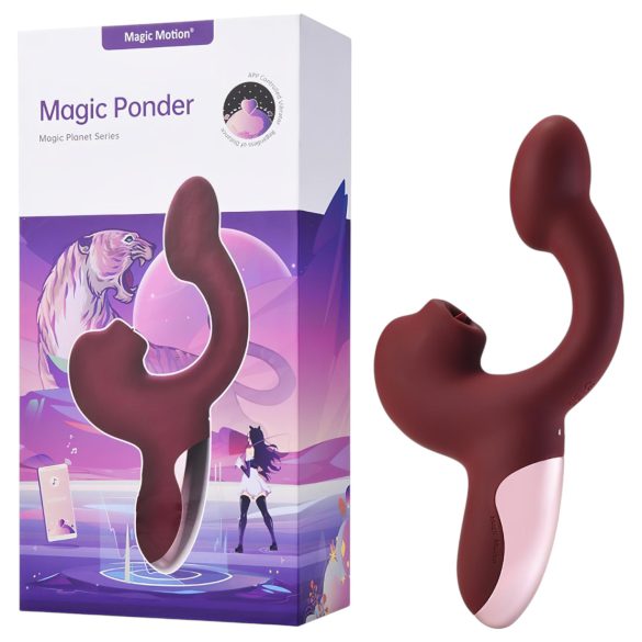 Magic Motion Magic Ponder - rabbitvibrator med klitorisstimulans - röd