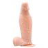 Baile - uppblåsbar dildo med vibrator - naturfärg
