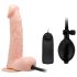 Baile - uppblåsbar dildo med vibrator - naturfärg