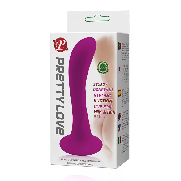 Pretty Love Baile - analplugg med sugkopp - böjd - rosa