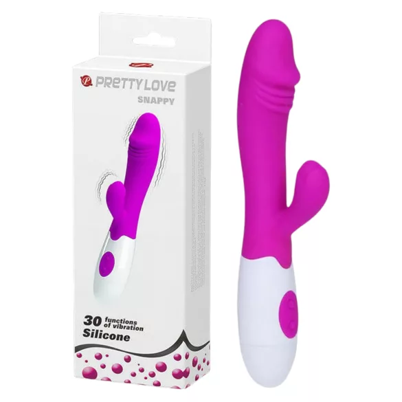 Pretty Love Snappy - vattentät G-punktsvibrator med klitorisarm (lila)
