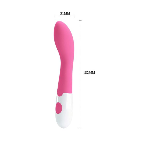 Pretty Love Bishop - G-punkt vibrator - vattentät - rosa/vit