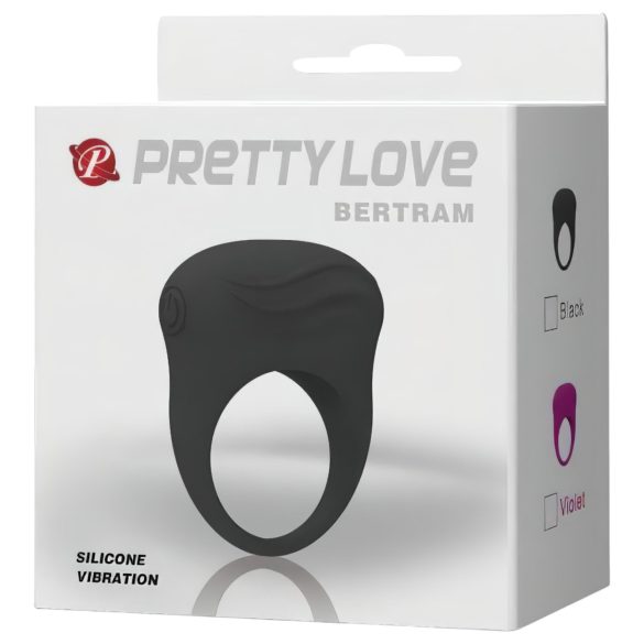 Pretty Love Bertram - vibrator penisring - vattentät - svart