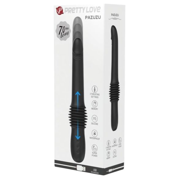 Pretty Love Pazuzu - vibrator med ollonformad topp - svart