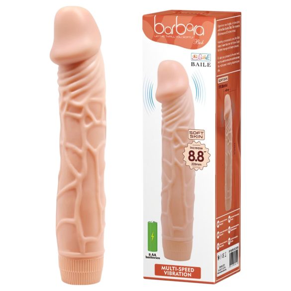 Baile Barbara - realistisk vibrator - 22,5 cm - naturfärg