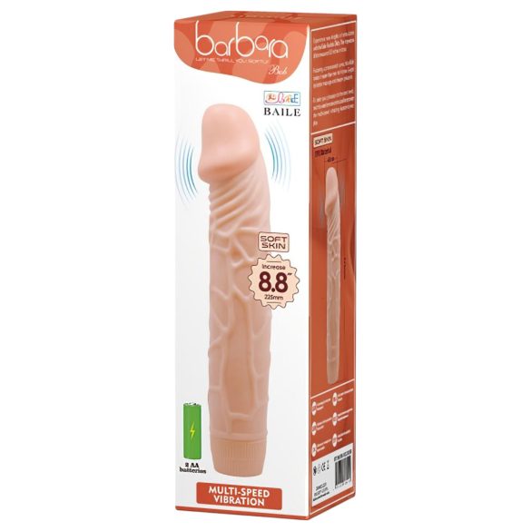 Baile Barbara - realistisk vibrator - 22,5 cm - naturfärg