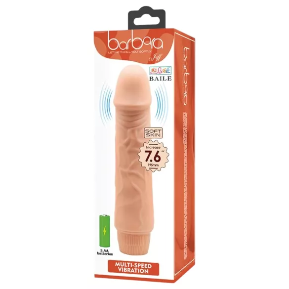 Baile Barbara - realistisk vibrator - 19,5 cm - naturfärg