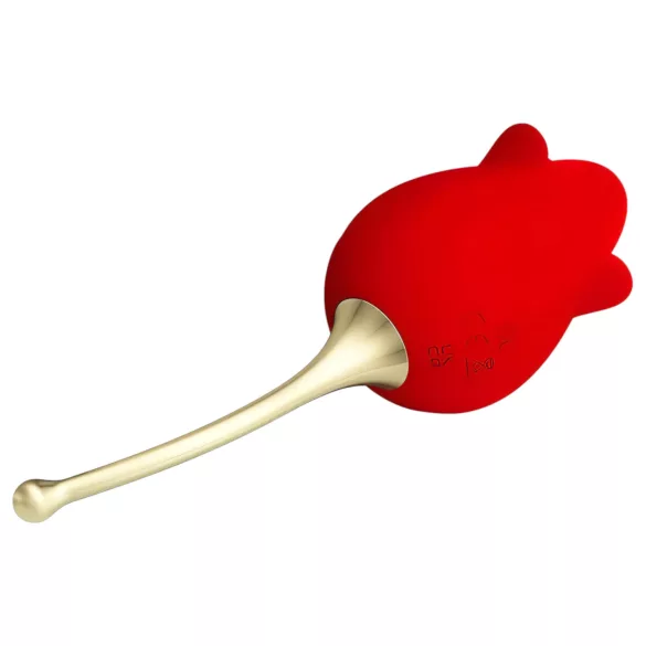 Pretty Love Rose Lover - klitorisstimulator och vibrator - tungformad - röd