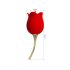Pretty Love Rose - 2in1 Klitorisvibrator (röd)