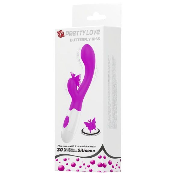 Pretty Love Butterfly Kiss - rabbitvibrator med klitorisstimulering