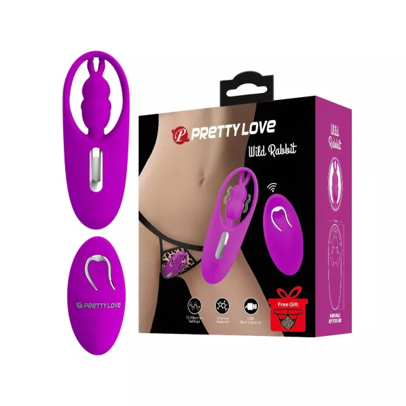 Pretty Love Wild Rabbit - rabbitvibrator med klitorisstimulans - silikon rosa