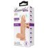 Baile Zebulon - realistisk dildo med pung - vibrator - 19cm - hudfärgad
