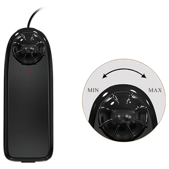 Baile Zebulon - realistisk dildo med pung - vibrator - 19cm - hudfärgad