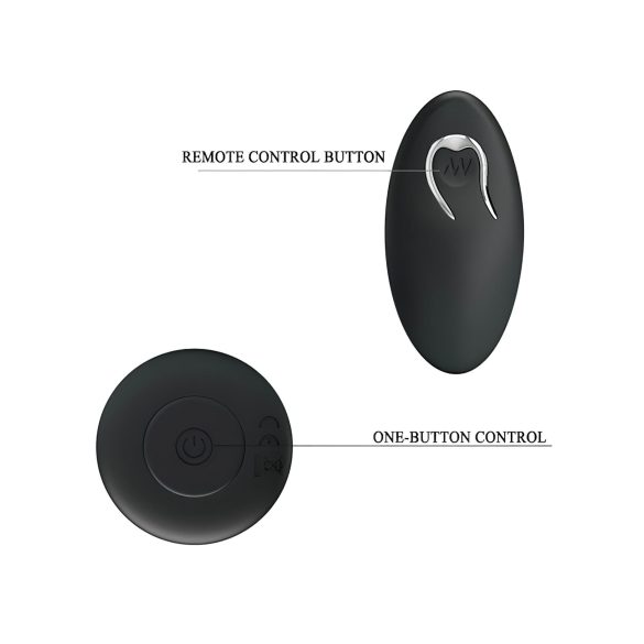 MR. PLAY - analvibrator med fjärrkontroll - uppladdningsbar - svart