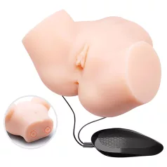 Crazy Bull - realistisk vibrator onanipupa - hudfärgad