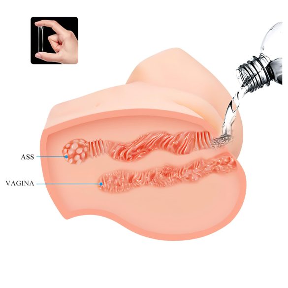 Crazy Bull - realistisk vibrator onanipupa - hudfärgad