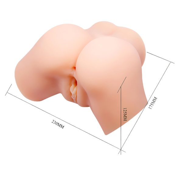 Crazy Bull - realistisk vibrator onanipupa - hudfärgad