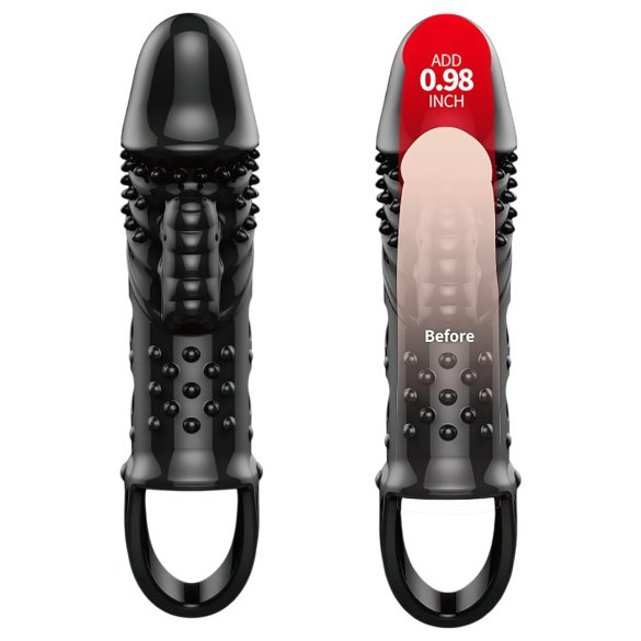 Pretty Love Cecelia - penisring med vibrator - penishylsa svart